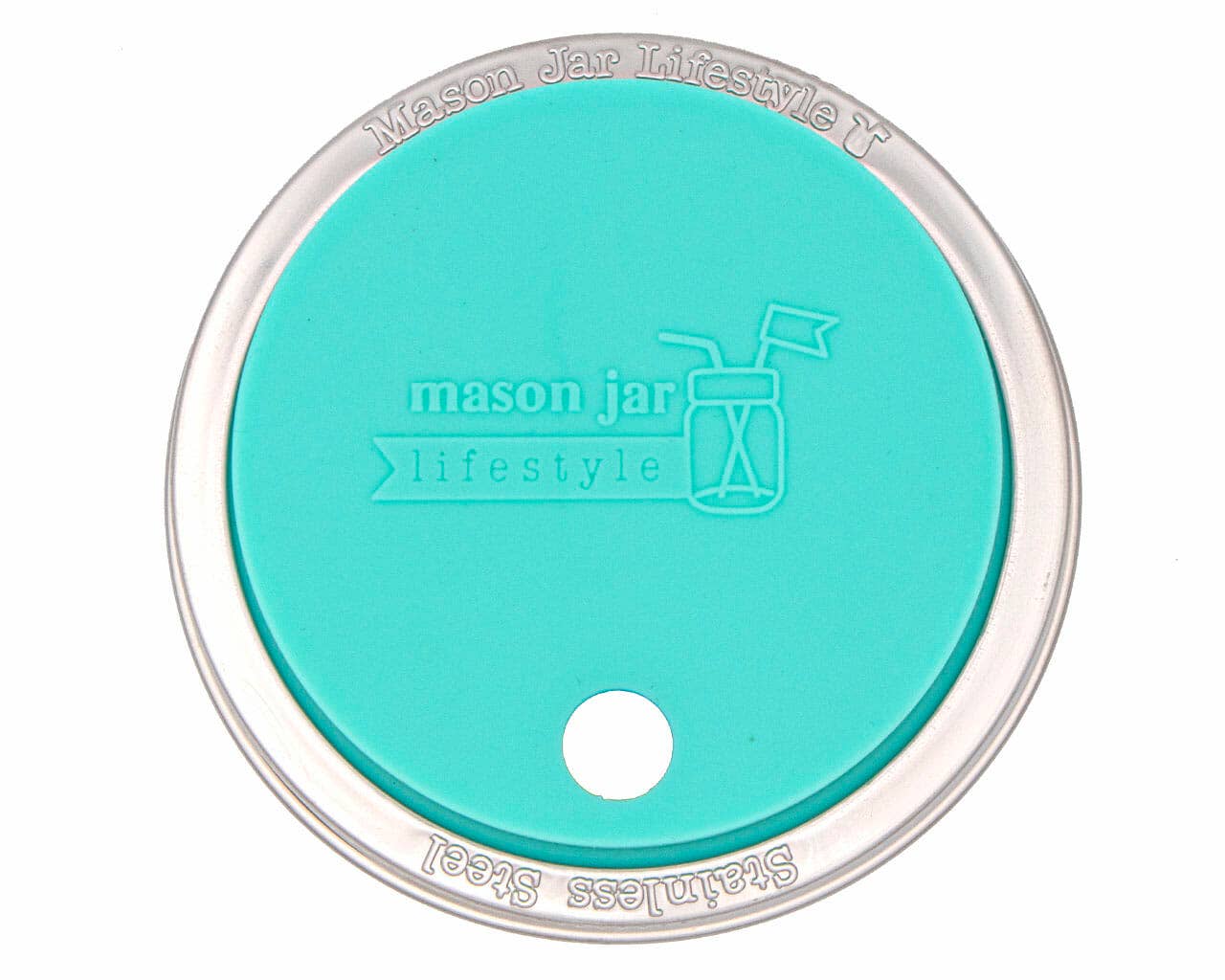 Mason Jar Lifestyle - Wholesale Drink Lids - Silicone Straw Hole Tumbler with Stainless Steel Band for Mason Jars9