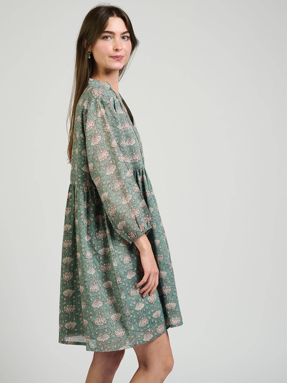 Sohla Mini Dress Aegean Teal Floral for wholesale on Faire3