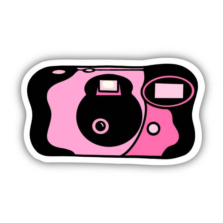 Pink Disposable Camera Aesthetic Sticker for wholesale by Big Moods