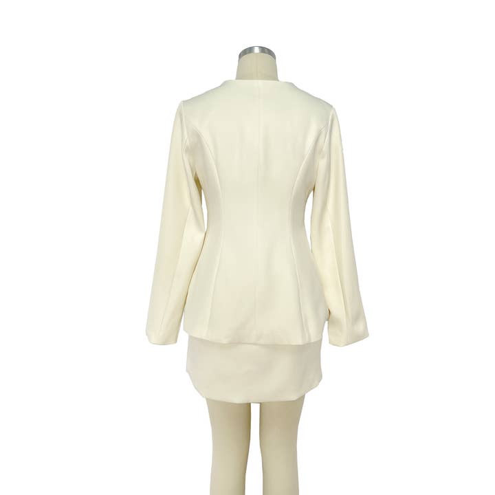 XHHH Inc - Wholesale Top & Pant Set (NOT Loungewear) - Women's - X9461CS Scoop Neck Blazer Mini Dress Set8