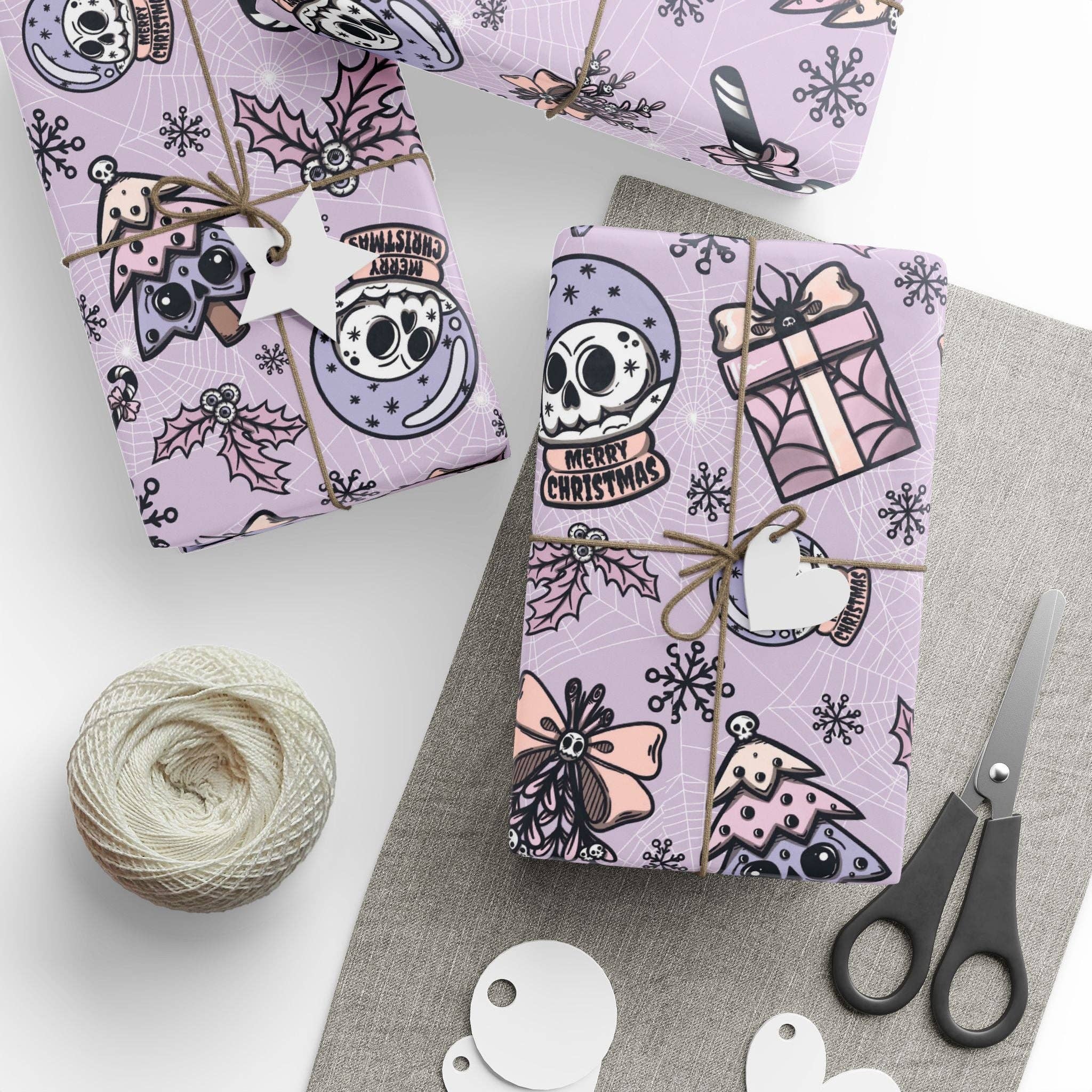 Goth Cloth Co. – wholesale Flat wrap – Pastel Goth Spooky Holiday Gift Wrap0