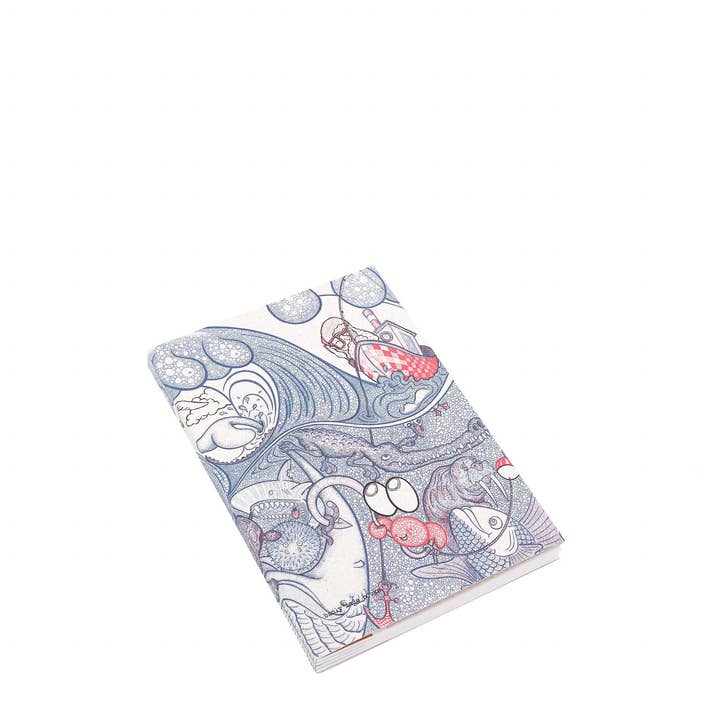 autres mers. A6 - carnet recyclé pour la vente par badly made books