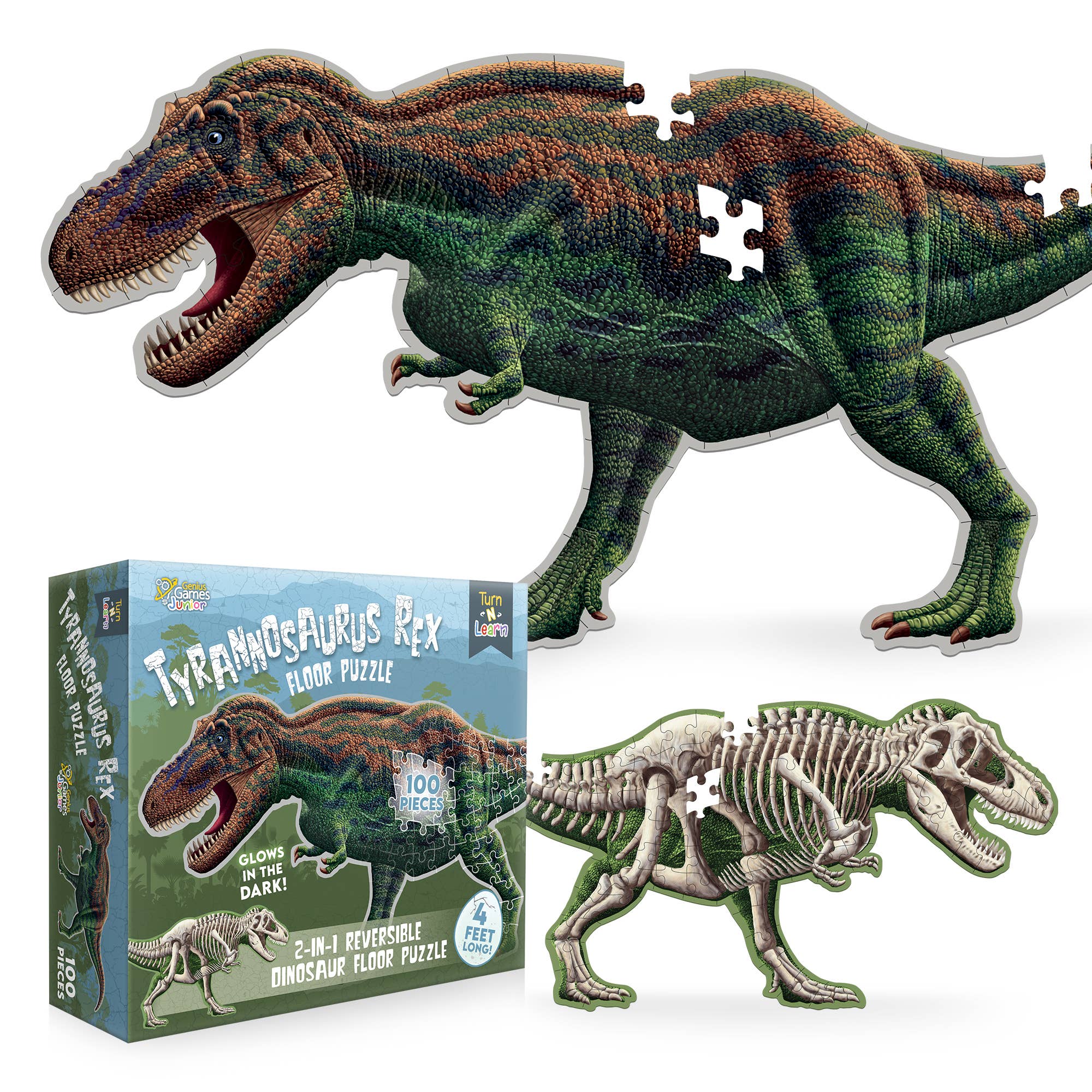 Genius Games - Wholesale Puzzle - Kids - Turn N Learn: Tyrannosaurus Rex Puzzle0