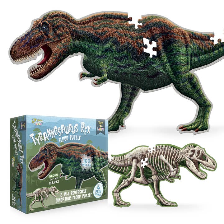 Genius Games - Wholesale Puzzle - Kids - Turn N Learn: Tyrannosaurus Rex Puzzle