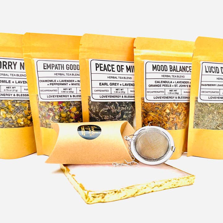 Loveyenergy & Blessings - Wholesale Loose Tea - Gift Box Loose Leaf TEA Starter KIT - Tea Gift Set