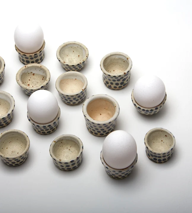 Polli Pots - Wholesale Egg Cup/Holder - Little egg cups Black White, Unique egg cups1