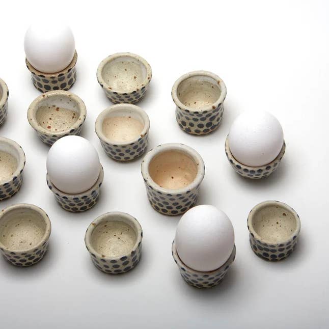 Polli Pots - Wholesale Egg cup/holder - Little egg cups Black White, Unique egg cups1