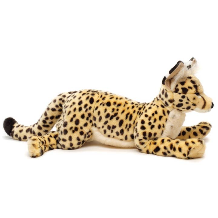 Uni Toys - Wholesale Stuffed/Plush Toy - Kids & Baby - Savannah cat lying down - 60 cm (length) cuddly/plush toy