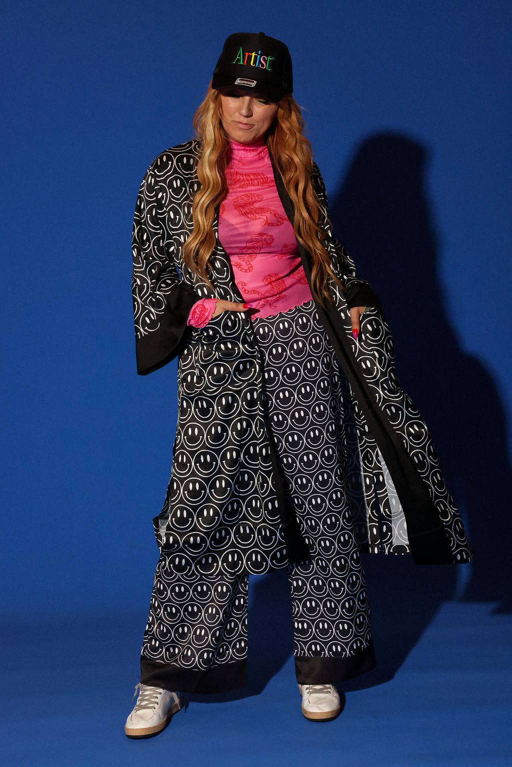 Burnt Toast - Wholesale Pants - Women's - Main Character Smiley Straight-Leg Pants **RESTOCKED**