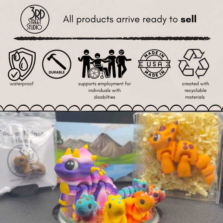 Triceratops for wholesale by Third St. Studio