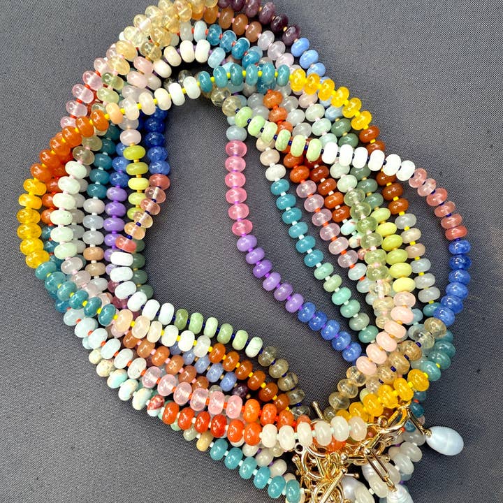 The Gemstone Candy Necklace (8 Color Options) and other Purchase Wholesale mixed glass beads. Free Returns & Net 60 Terms on Faire trending on Faire.