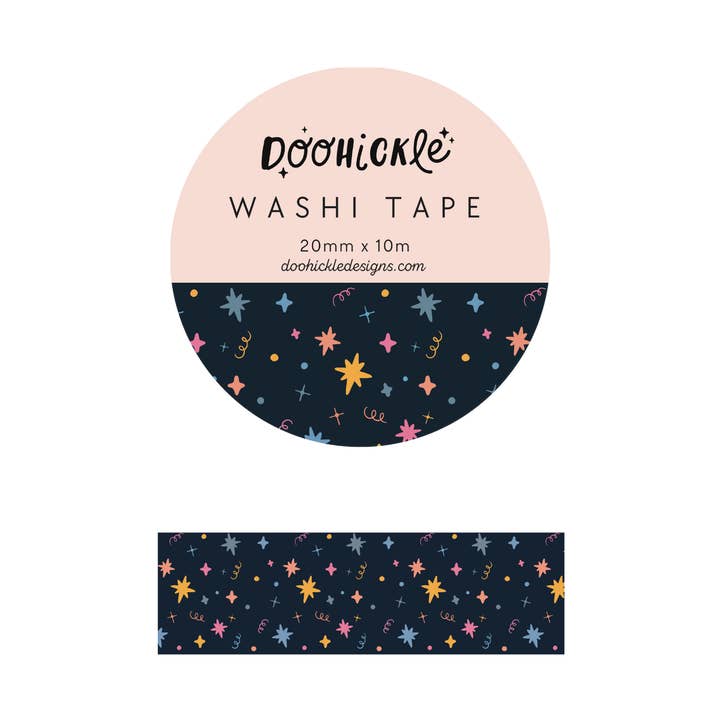 Nightfetti Pattern Washi Tape for wholesale by Doohickle Designs