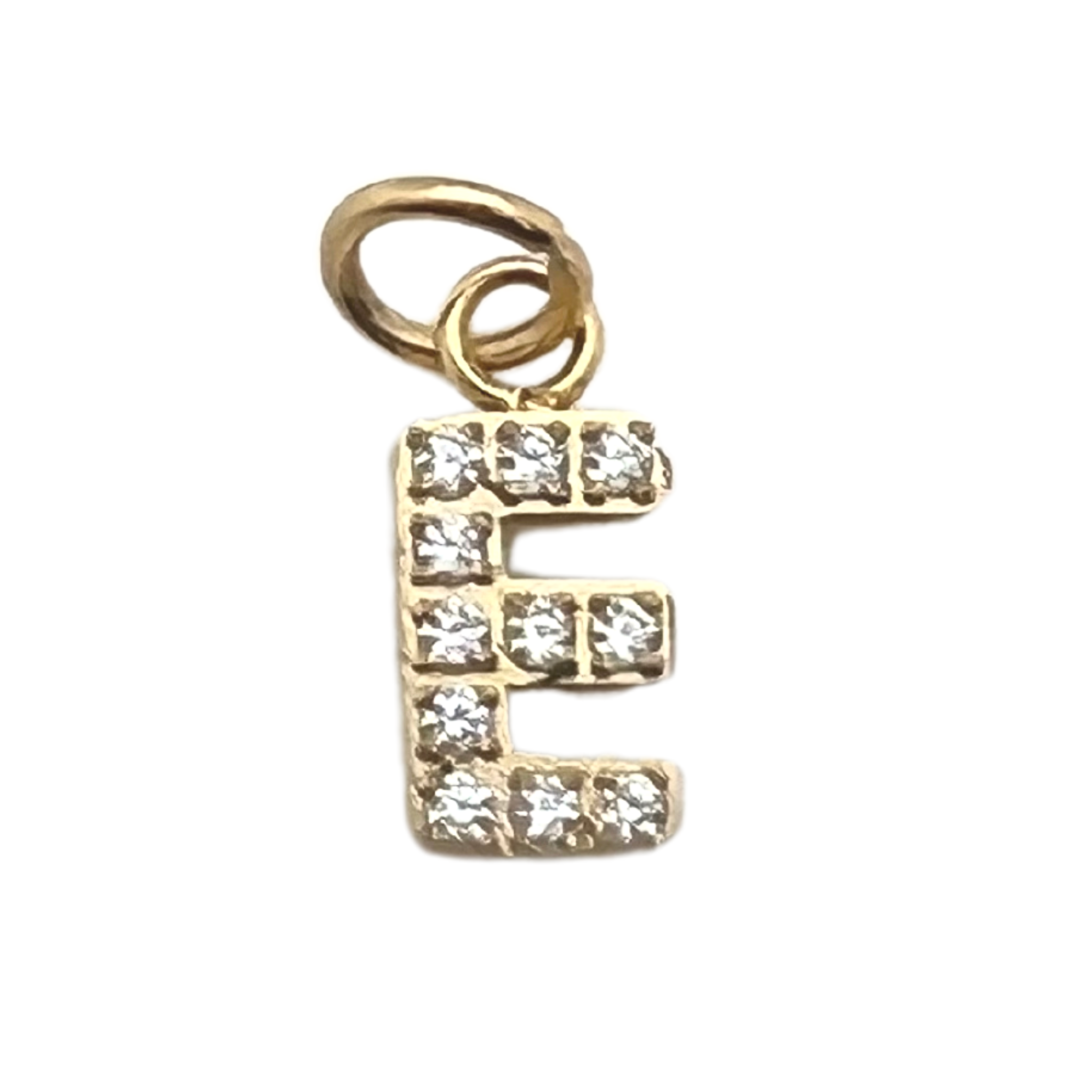 WJW – wholesale Individual charm/pendant – Gold Pavé Set CZ Initial Letter Charms11