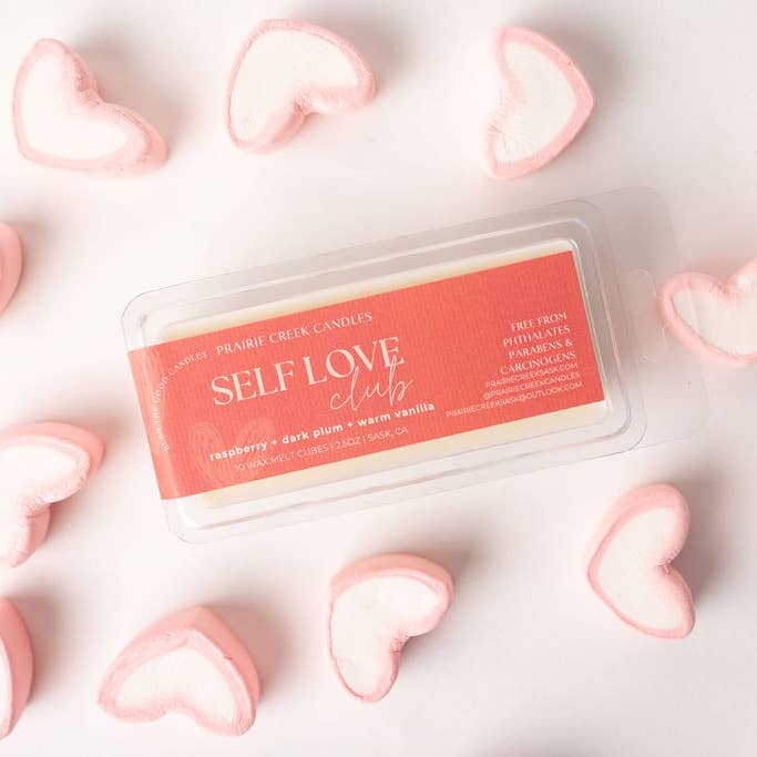SELBSTLIEBE CLUB | UNGIFTIGE WACHS-SCHMELZEN | VALENTINSKOLLEKTION für den Großhandel von Prairie Creek Candles
