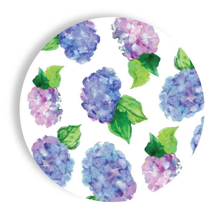 Hydrangeas 16ct 7" Paper Plates – Appetizer Separates for wholesale by Fabuplates