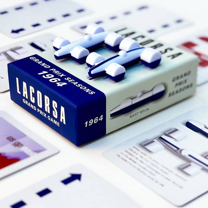 LACORSA GRAND PRIX GAME - Vente Jeux de société - Ensemble de voitures de course Lacorsa 1964 : NART Blanc