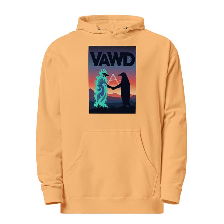 VAWD Surreal Handshake Graphic Hoodie – Classic Psychedelic Rock Inspired Hoodie for wholesale by VAWDesigns