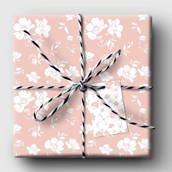 Curlicue - Wholesale Flat Wrap - Blush Blossoms Wrapping Paper - sustainable & eco-friendly3