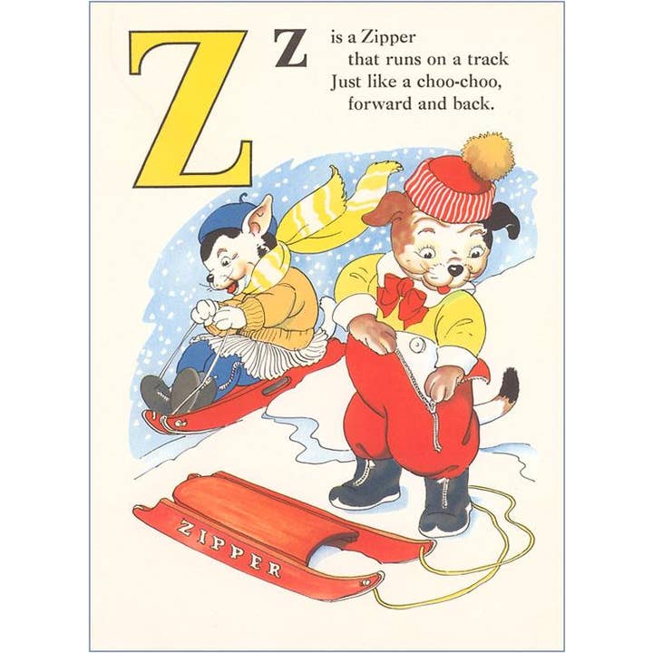 Found Image Press - Wholesale Postcard - Postcard KF-231 Z is for Zipper