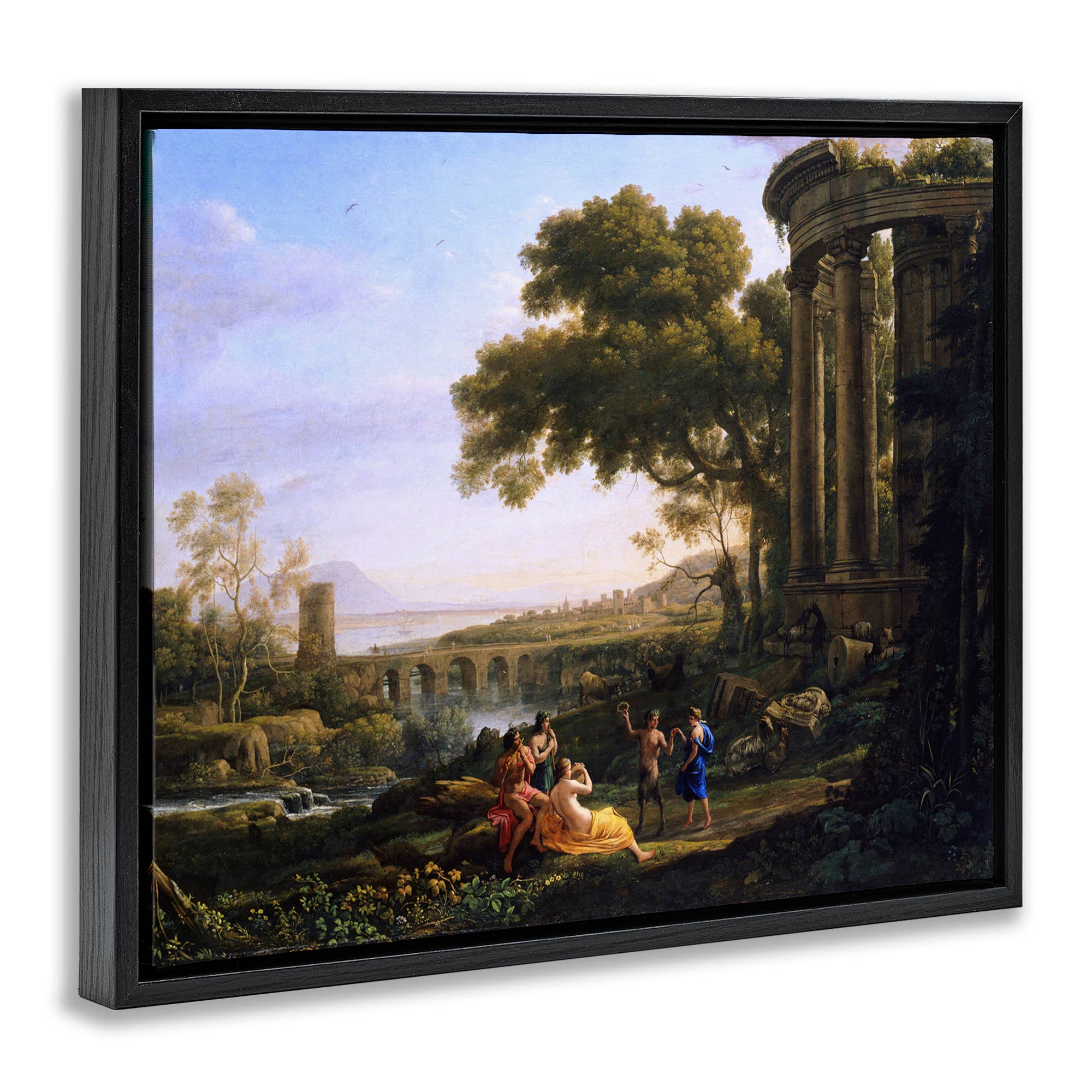 Stupell Industries - Wholesale Wall Decor - Kids & Baby - Classic Nymph & Satyr Dancing Floater Framed Art2