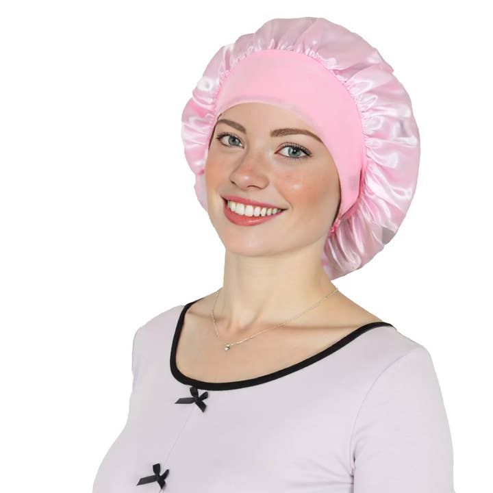 AK Brand - Wholesale Sleep cap / bonnet – women's - Satin Sleep Bonnet Wide Band Hair Protection Curly Hair22