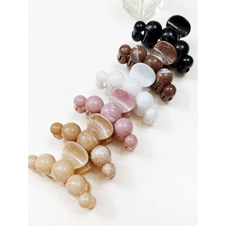 Large Marbled Lightly Glittered Pearl Hair Claw for wholesale by Love and Repeat