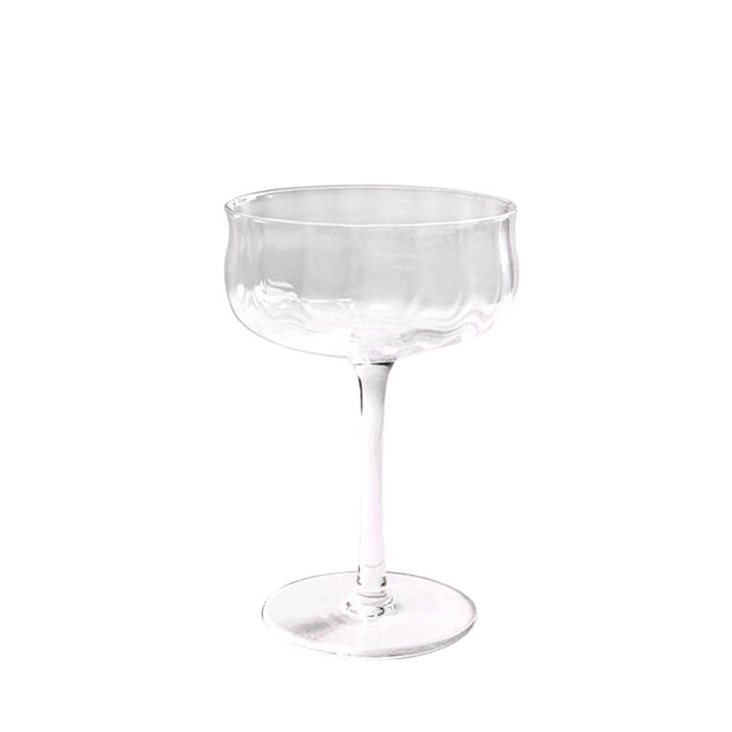 TUTU Home - Wholesale Cocktail/Liquor Glass - “Petal” Coupé Clear Crystal Glass0