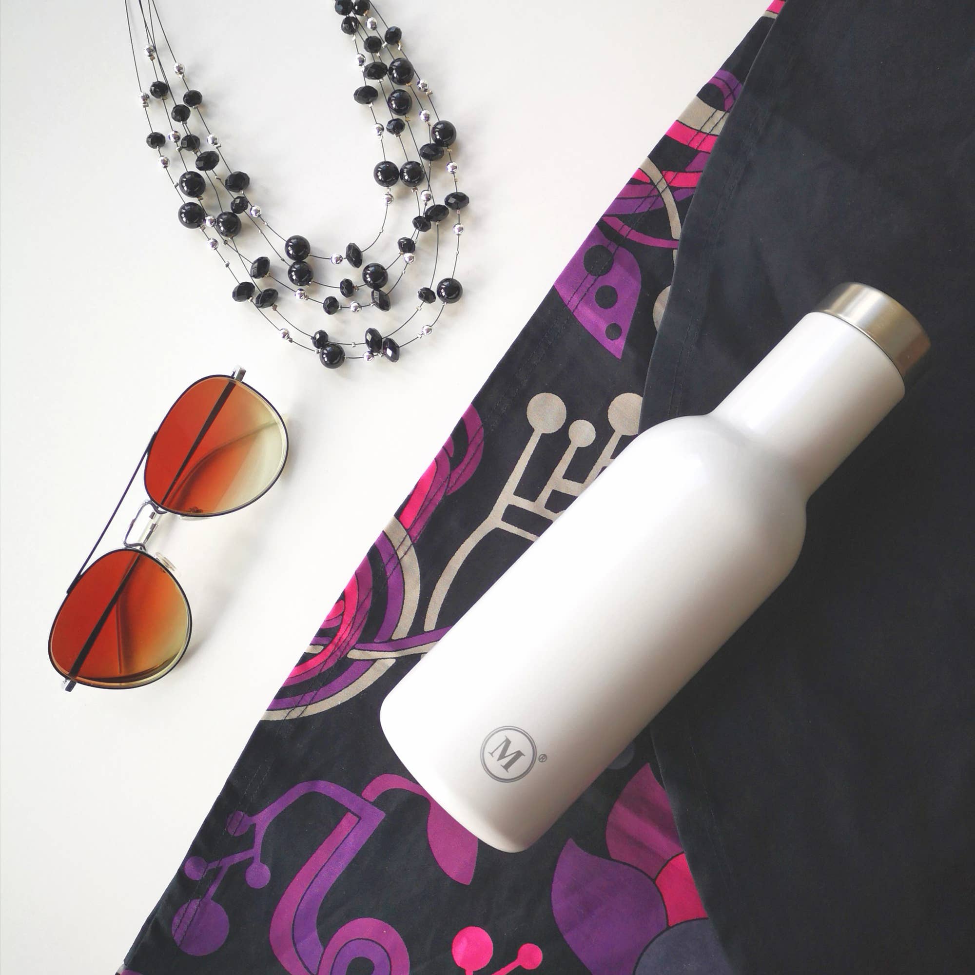 Minimal - Wholesale Water Bottle - Minimal Insulated Wine Bottle 600ml White5