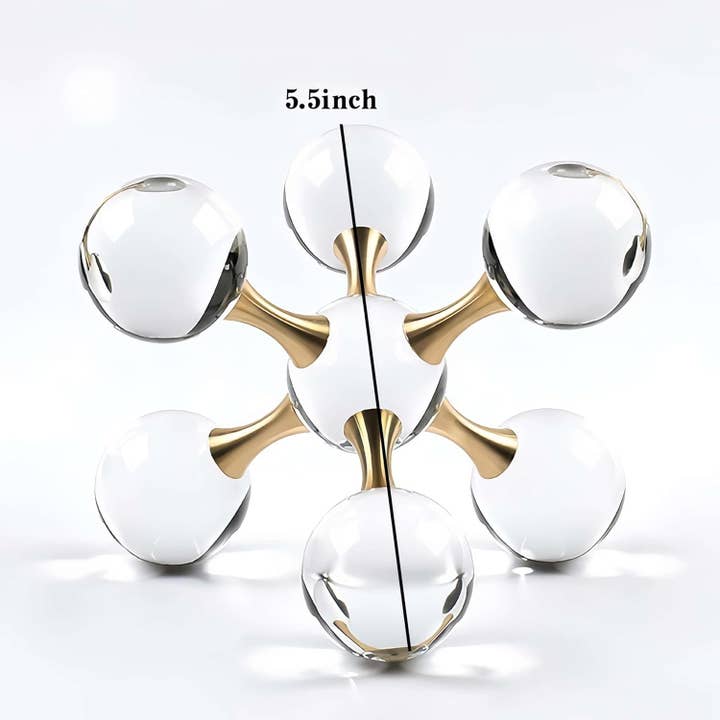 VIGOR - Wholesale Decorative Tabletop Object - Golden Crystal Ball Home Decor for Modern Western House3