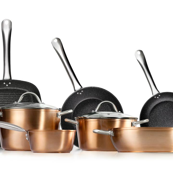 Ibili - Vendita all'ingrosso Stoviglie in ghisa - Ibili - Padella Natura Copper in alluminio con manico in acciaio inox, 20 cm1