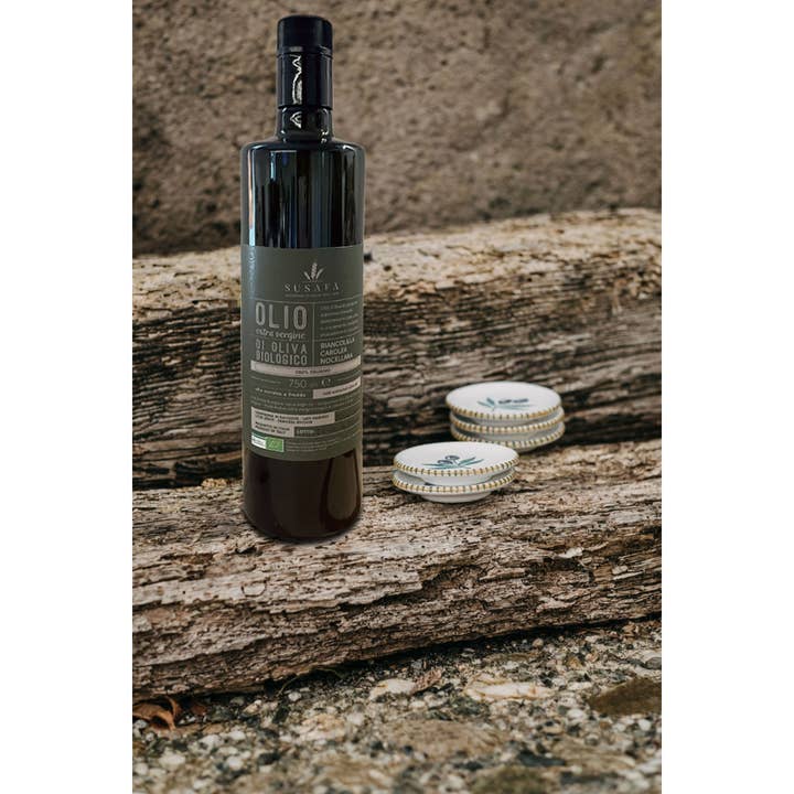 Olio extravergine di oliva biologico Evo - Bottiglia 75 cl per la vendita all'ingrosso da parte di Società Agricola Susafa Srl