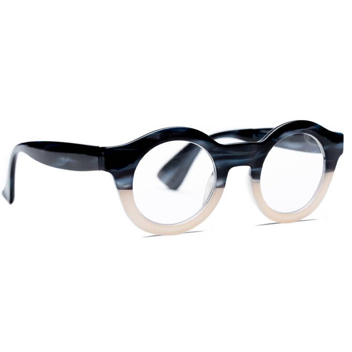 Ryan Simkhai Eyeshop - Wholesale Eyeglasses - Women's - TAYLOR | Midnight Blue | Ivory | Blue Light