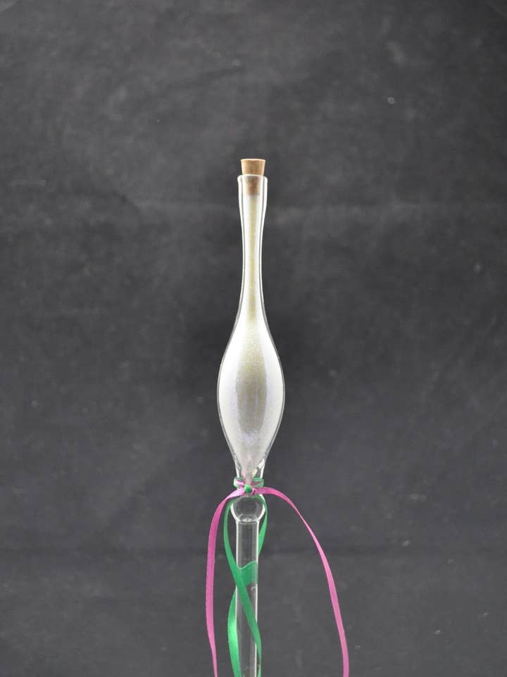 White Fairy Dust Glass Wand for wholesale by Crystal Dragon