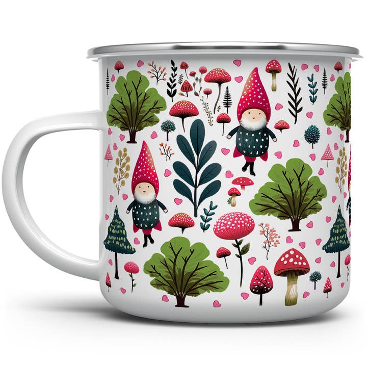 Loftipop - Wholesale Coffee Mug - Spring Woodland Hearts Gnome Camp Mug, Valentine Gifts