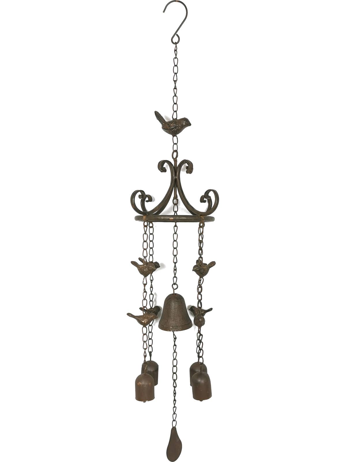 Cubby House by Malmar - Wholesale Wind Chime - 79cm Cast Iron Bird Wind Chime0