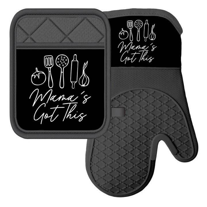 Mama's Got This Mitt/Pot Holder Set and other Purchase Wholesale silicone oven mitt. Free Returns & Net 60 Terms on Faire trending on Faire.
