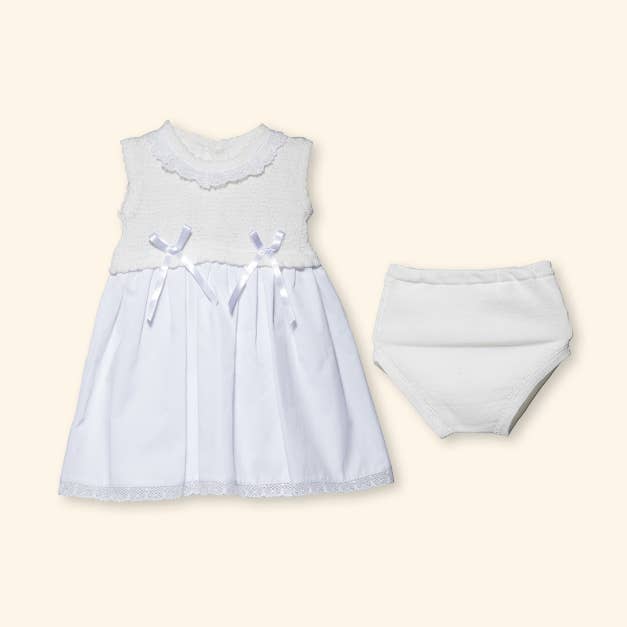 Baby girl knitted dress -Fiona for wholesale by Karela Kids Inc.