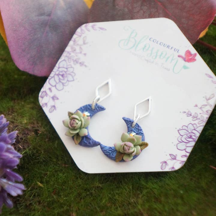 Brincos Luna Enchanted - Light Saguaro por atacado de Colourful Blossom