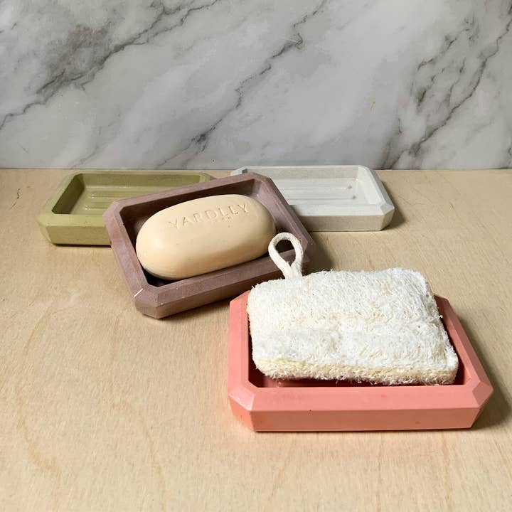 Left Corner Goods - Wholesale Bath Soap Dish - Concrete Industrial Soap Dish12