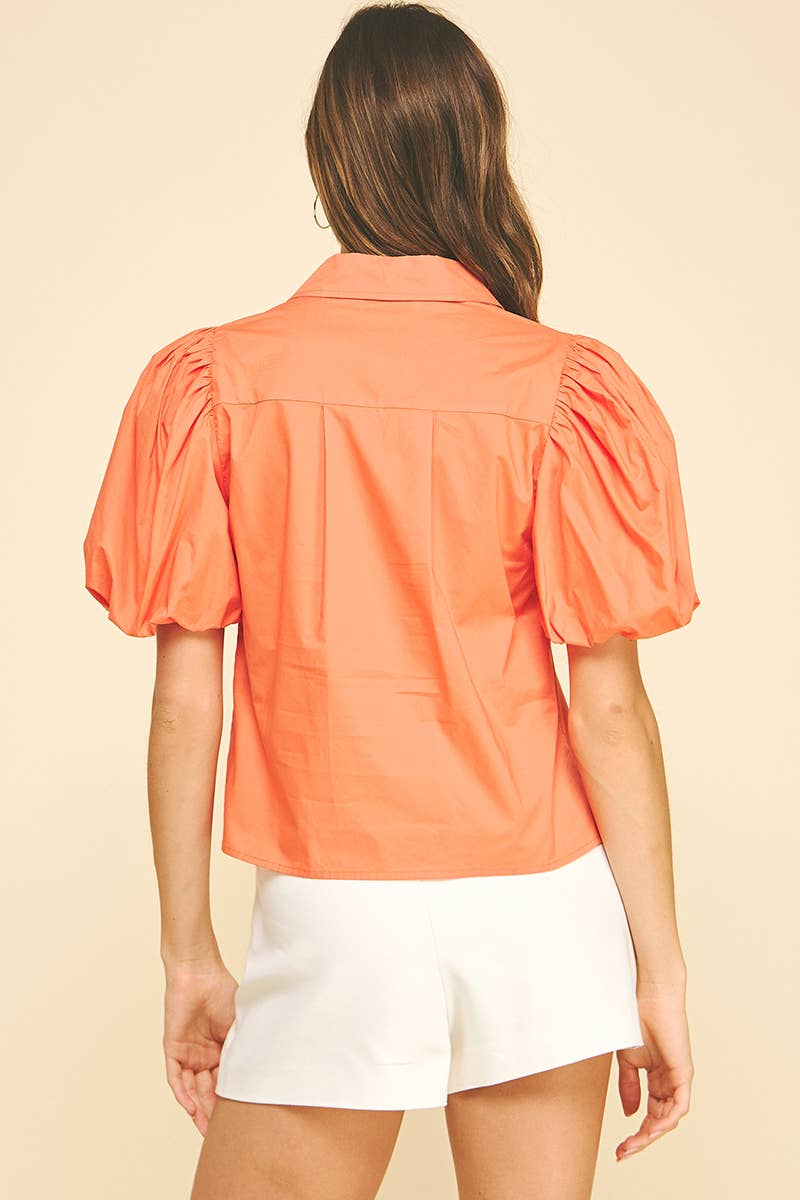 PINCH - Wholesale Blouse - Women's - BUBBLE SLEEVE BLOUSE TOP - 5707TB29