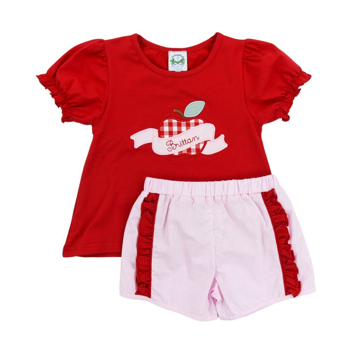 Ensemble court pour filles avec ruban de retour à l'école pour la vente par Southern Taters