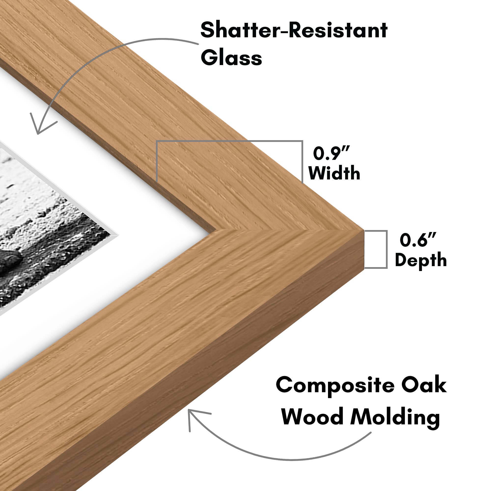 Americanflat - Wholesale Picture Frame - Americanflat Picture Frame with Mat Standard Molding51
