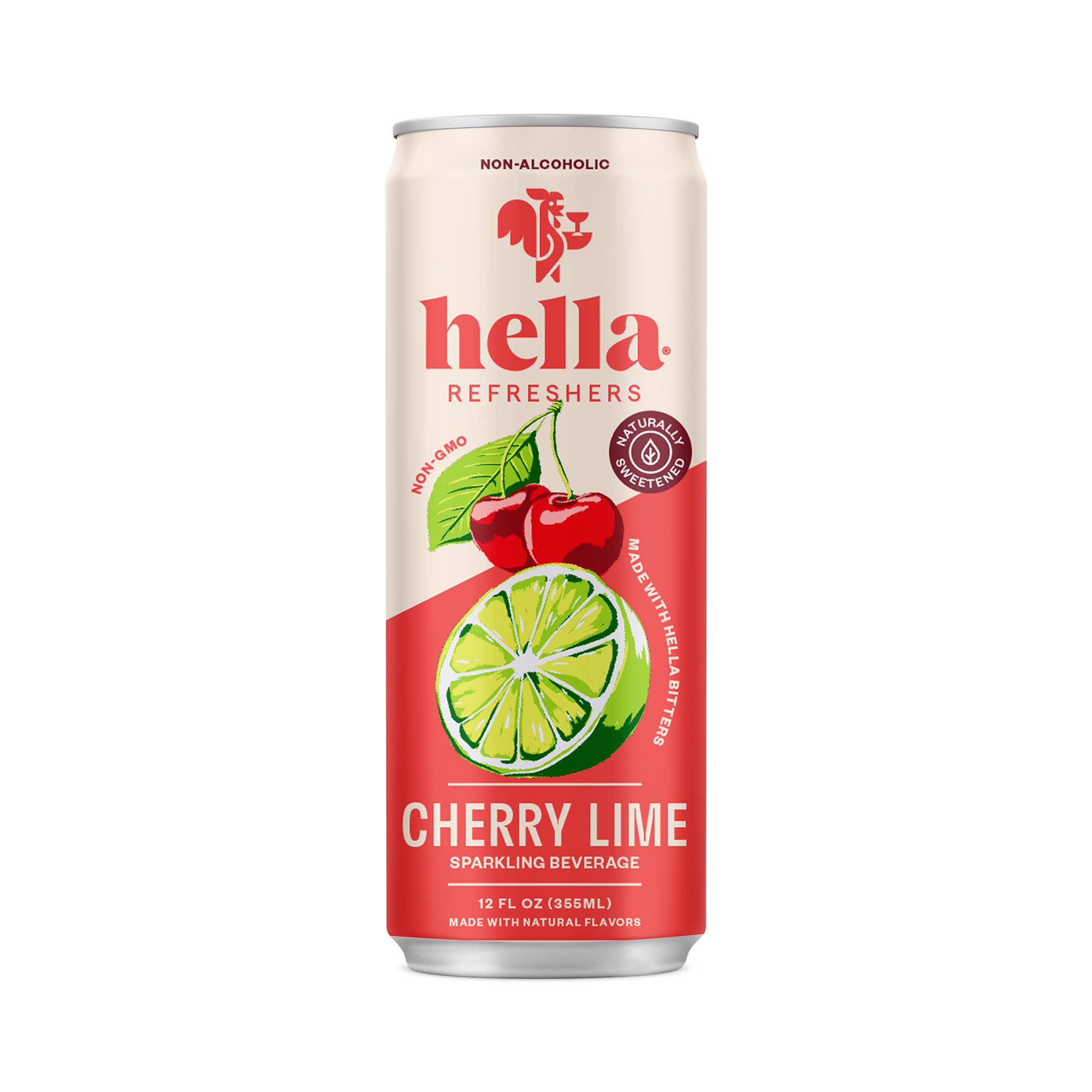 Hella Cocktail Co. - Wholesale Non-Alcoholic Aperitif/Mocktail - Hella Refreshers: Cherry Lime 12oz, 4-Pack