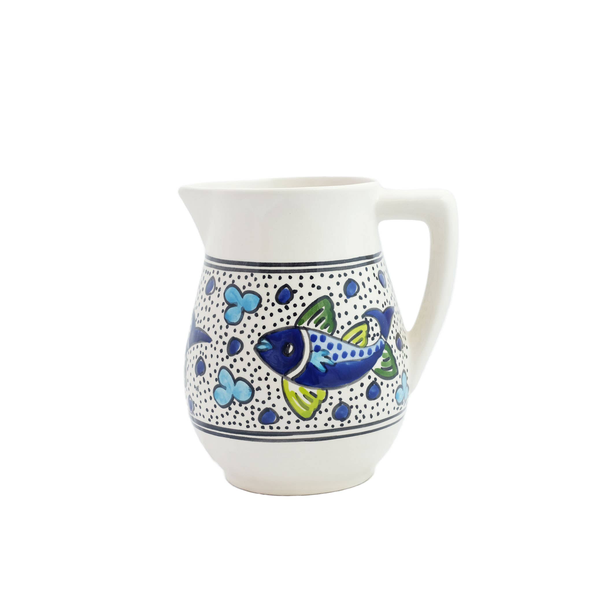 Sobremesa - Wholesale Pitcher - Blue Fish Ceramic Pitcher | Ceramic Vase2