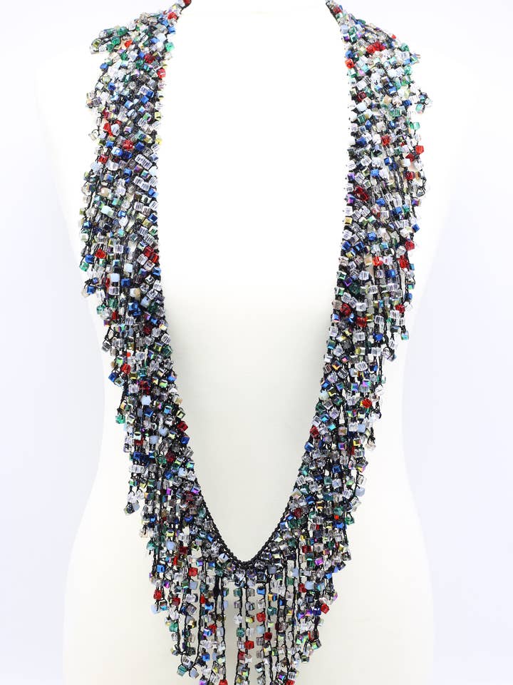 Kubiska kristallfransar halsband för wholesale av Jianhui London