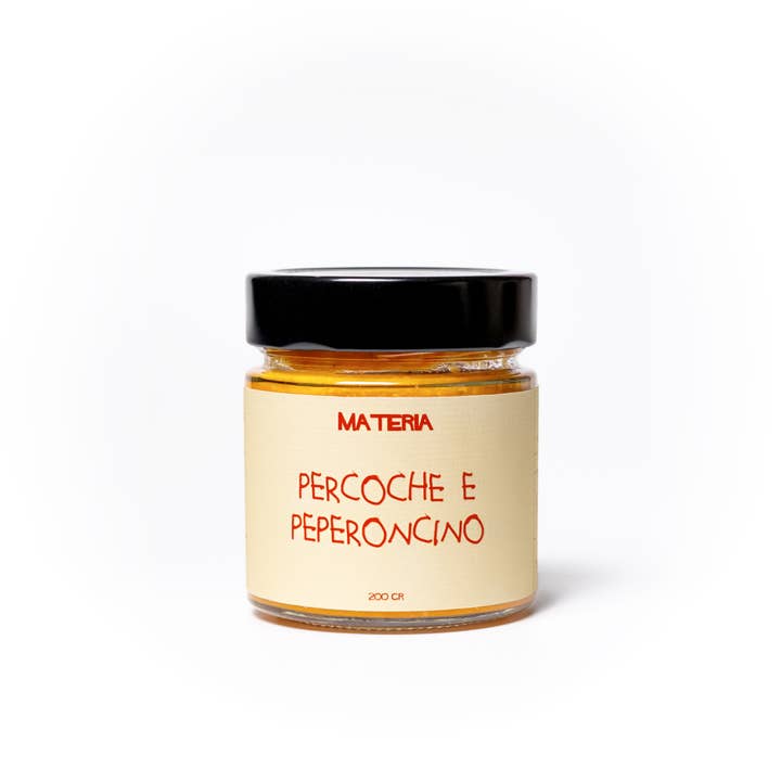 Confettura di Percoche e Peperoncino per la vendita all'ingrosso da parte di Materia