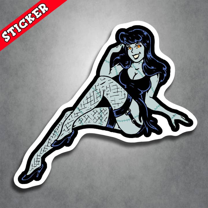 Vampire Pin Up Girl klistermärke Sexig tjej i underkläder Goth för wholesale av Monsters and Martians LLC