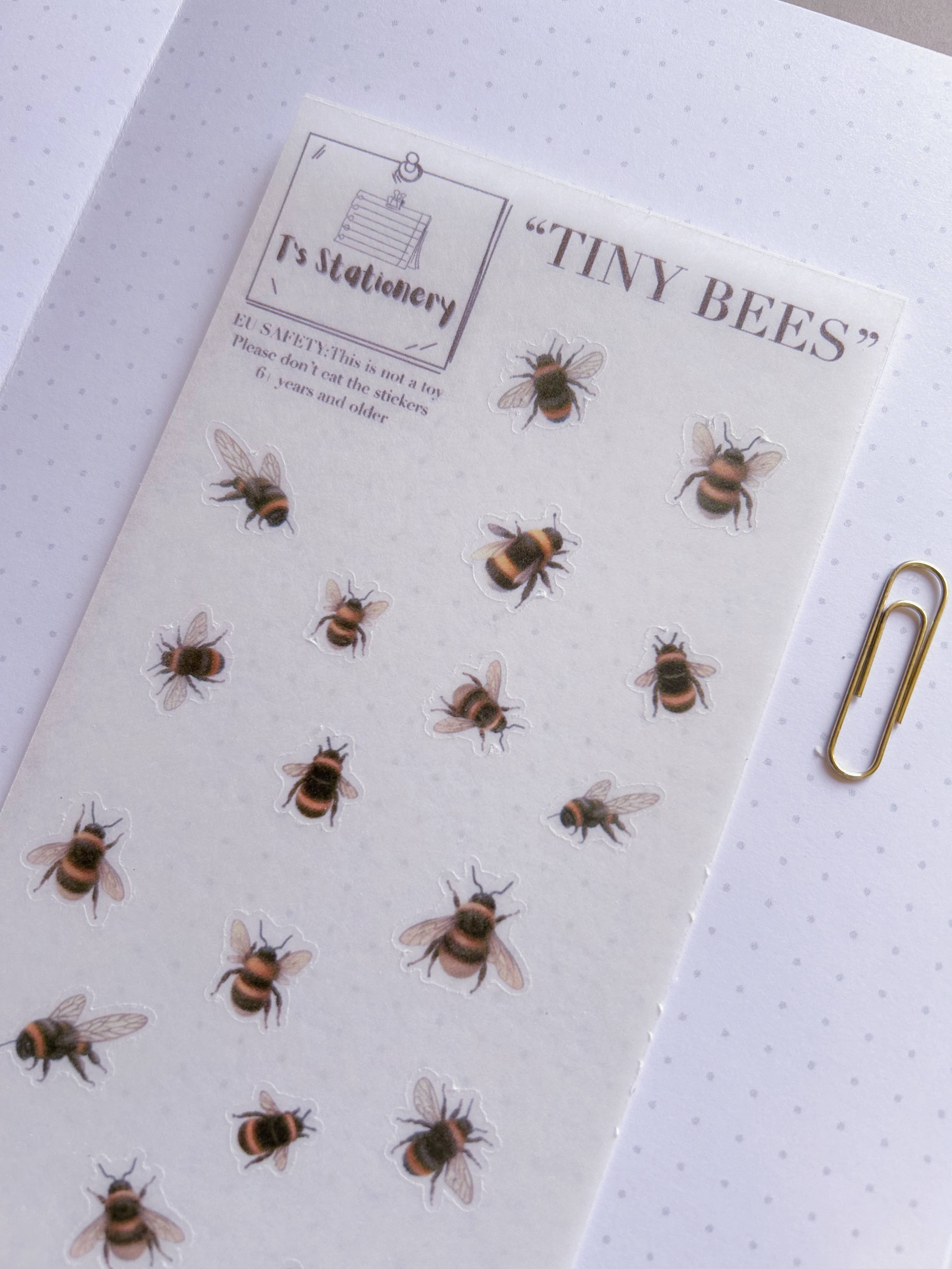 T's Stationery - Wholesale Sticker - "Tiny Bees"5