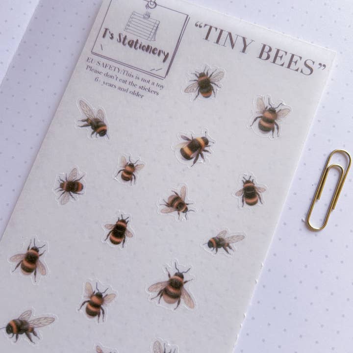 T's Stationery - Wholesale Sticker - "Tiny Bees"5