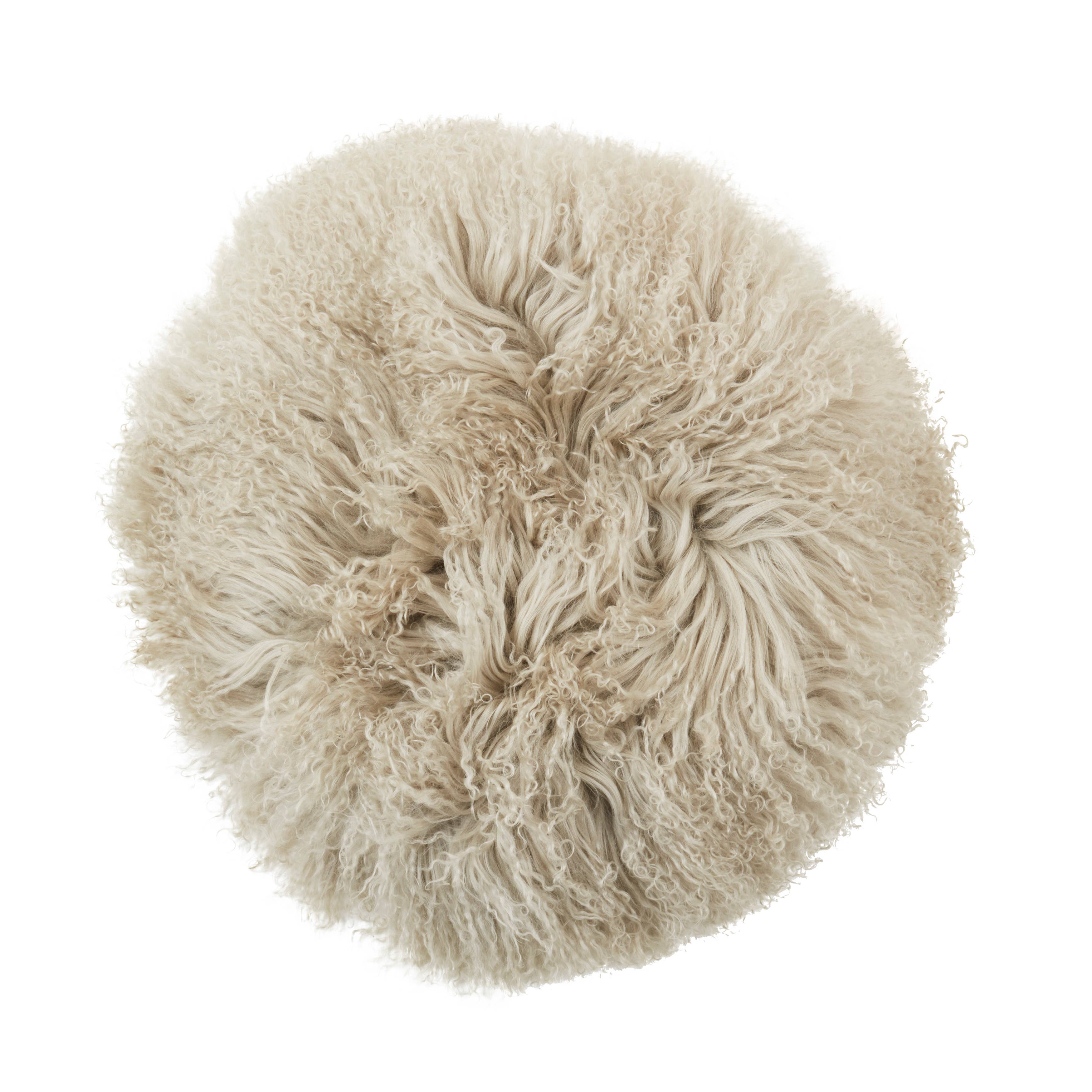 Saro Lifestyle - Wholesale Stool - Mongolian Lamb Fur Stool4